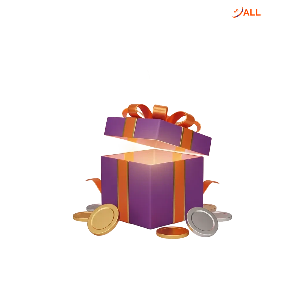 Infografika o bonusie powitalnym Allright Casino: 200% do pierwszej wpłaty, 50 darmowych spinów, rejestracja i depozyt.