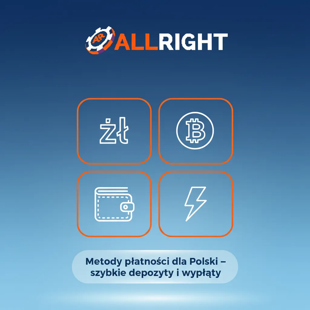 Ikony metod płatności w Polsce: VISA, Mastercard, Jeton, Bitcoin, Ethereum; szybkie depozyty i wypłaty w PLN.