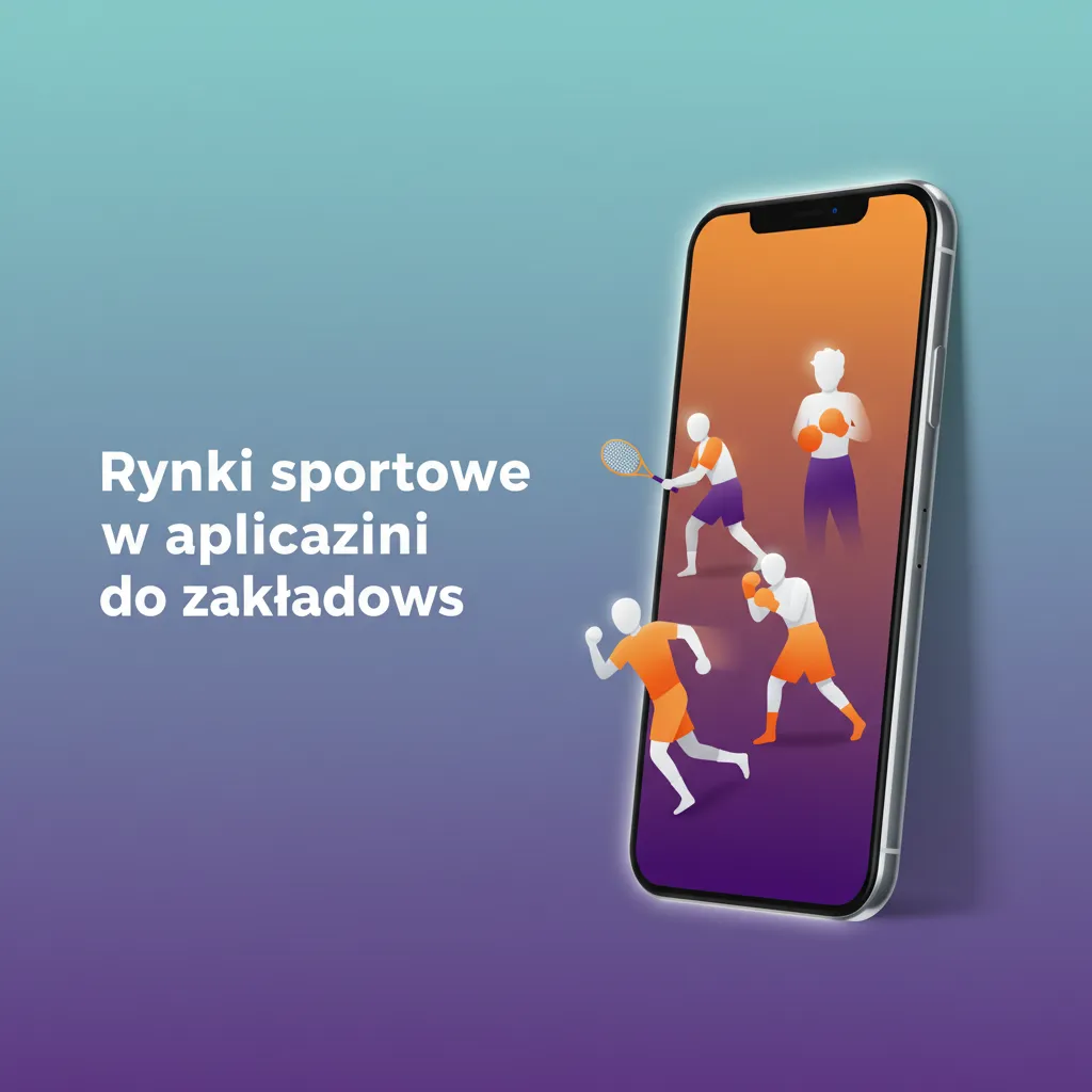 Ekran aplikacji zakładów: rynki LIVE i przedmeczowe, Singiel/System/Kombi, sporty i eSporty, statystyki i transmisje.