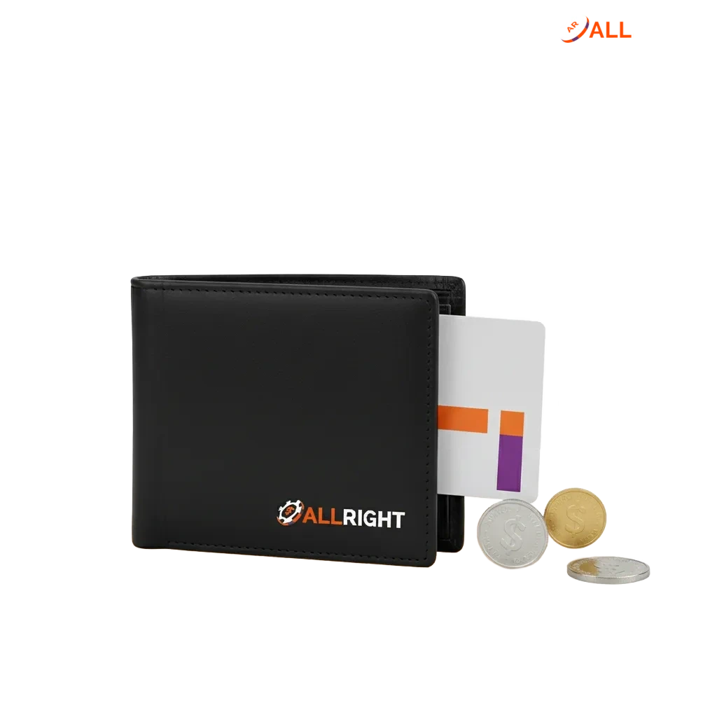 Infografika: wpłaty i wypłaty Allright Casino PL; VISA/Mastercard, Jeton, krypto; limity 40–50k/100–100k PLN; bonus 200% + 50 FS